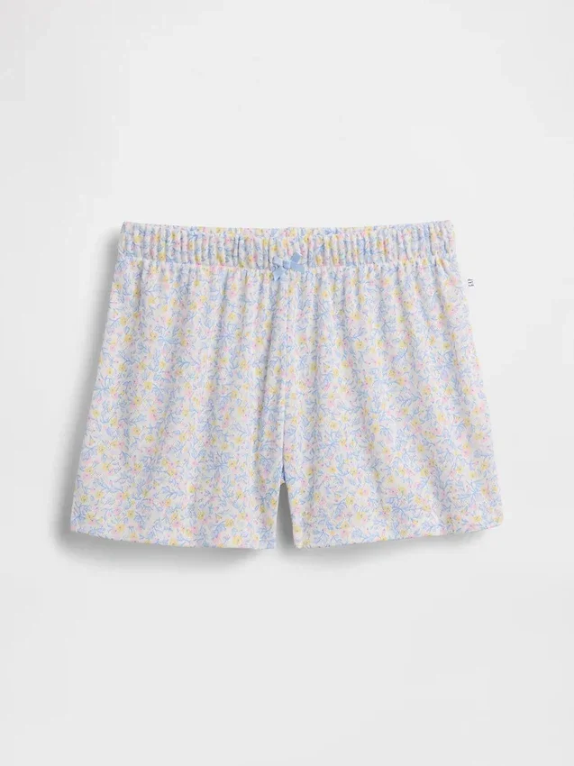 PyjamasShorts för barn i återvunnen pointelle