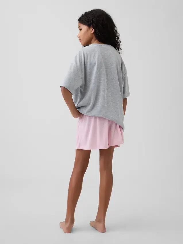PyjamasShorts för barn i återvunnen pointelle