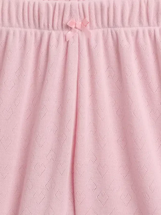 PyjamasShorts för barn i återvunnen pointelle