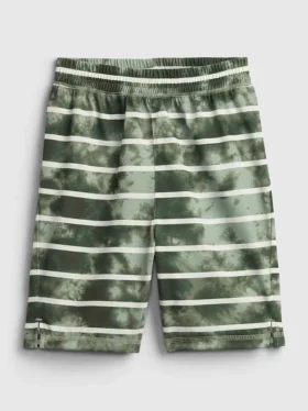 PyjamasShorts för barn i återvunnen tie-dye-randig stil