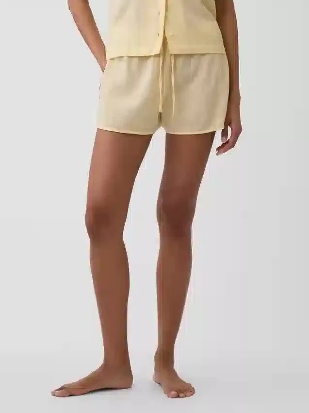 PyjamasShorts i skrynklig gasväv