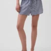 PyjamasShorts i skrynklig gasväv