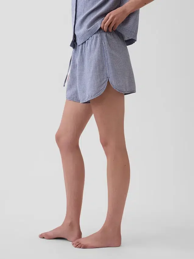 PyjamasShorts i skrynklig gasväv
