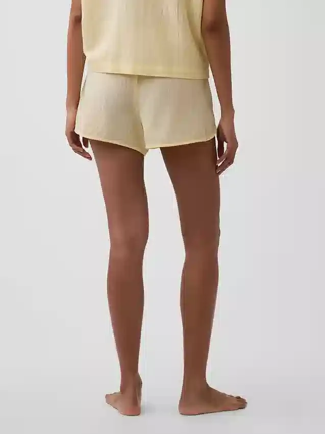 PyjamasShorts i skrynklig gasväv