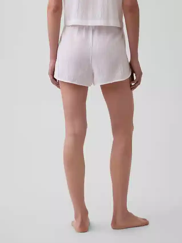 PyjamasShorts i skrynklig gasväv
