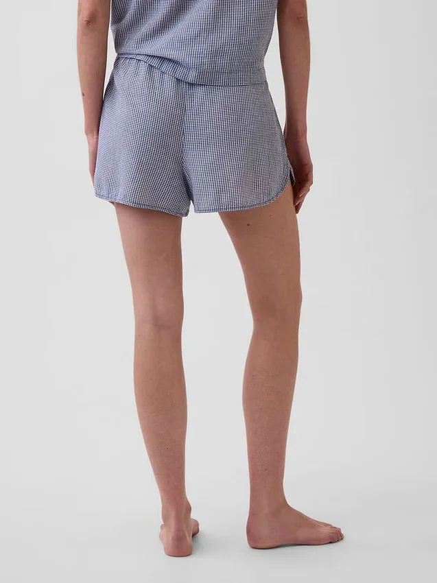 PyjamasShorts i skrynklig gasväv