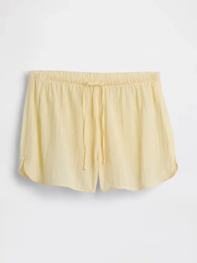 PyjamasShorts i skrynklig gasväv