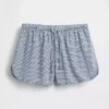 PyjamasShorts i skrynklig gasväv