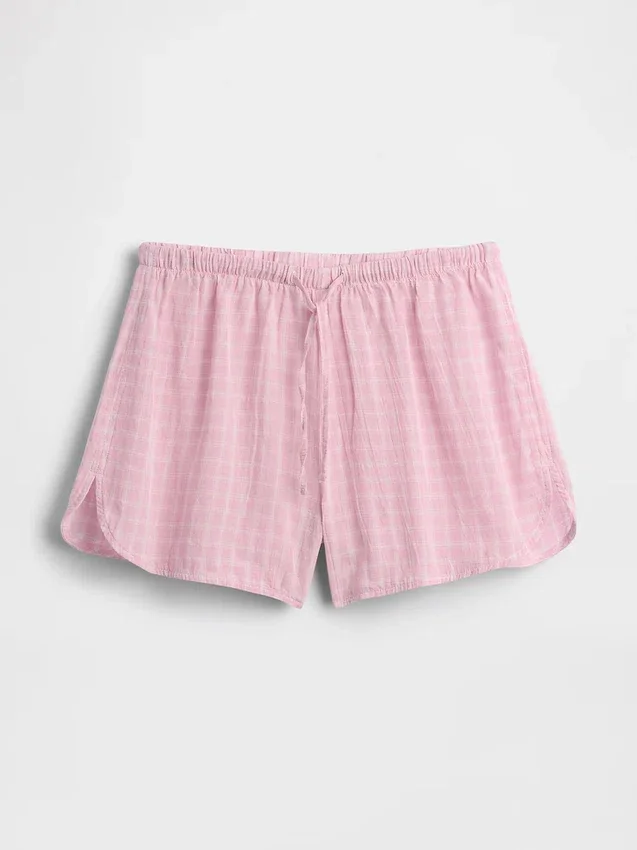 PyjamasShorts i skrynklig gasväv
