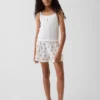 PyjamasShorts i återvunnen ribbstickad tröja för barn