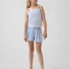 PyjamasShorts i återvunnen ribbstickad tröja för barn