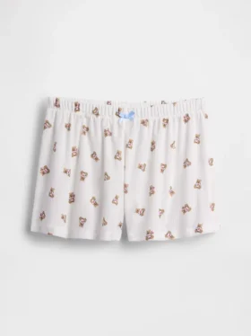 PyjamasShorts i återvunnen ribbstickad tröja för barn