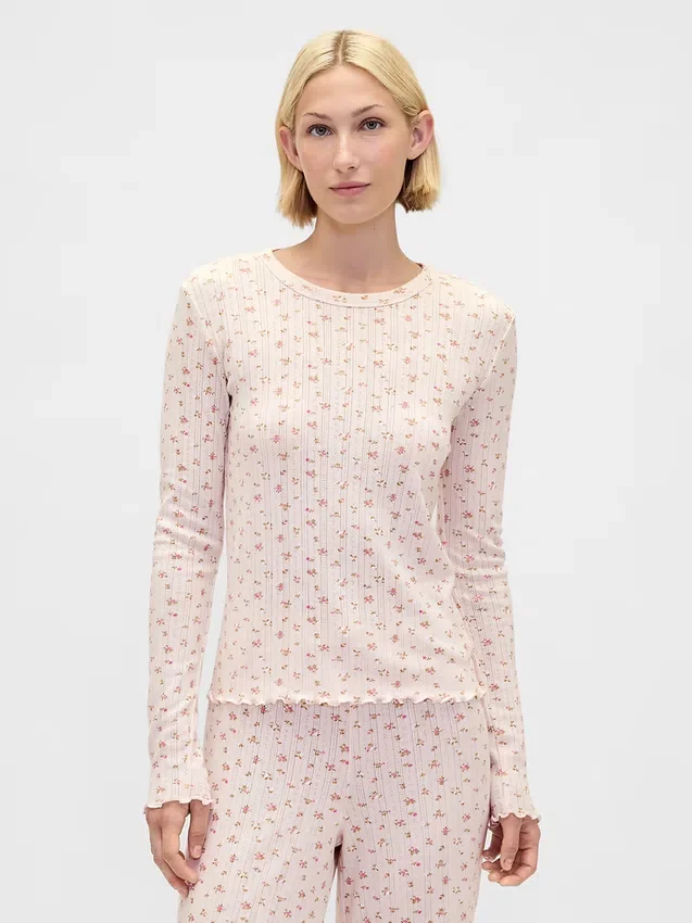 Pyjamasöverdel i pointelle