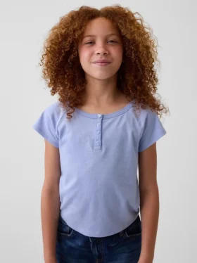 Raglan-henley-T-shirt för barn