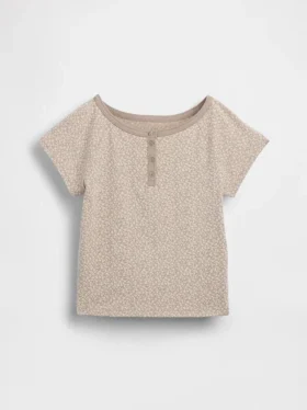 Raglan-henley-T-shirt för barn