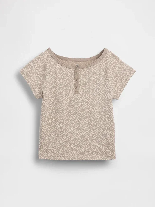 Raglan-henley-T-shirt för barn