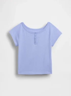 Raglan-henley-T-shirt för barn