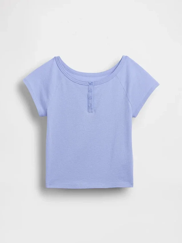 Raglan-henley-T-shirt för barn