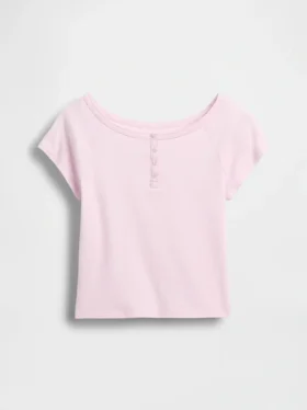 Raglan-henley-T-shirt för barn