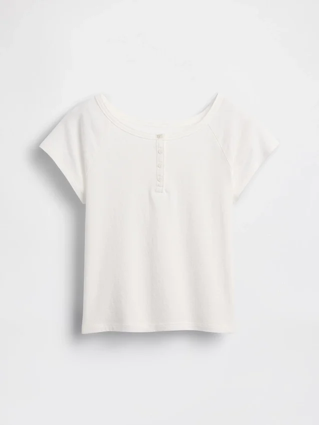 Raglan-henley-T-shirt för barn