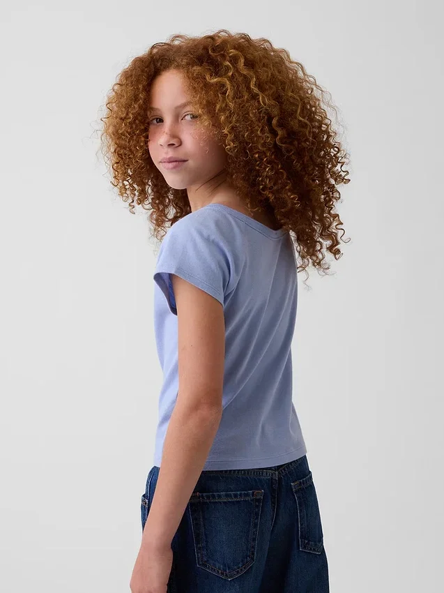 Raglan-henley-T-shirt för barn