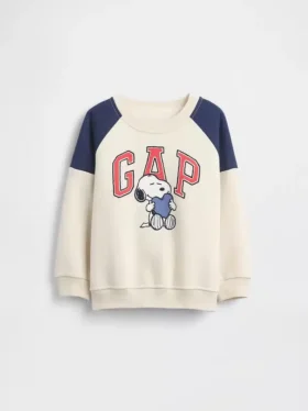Raglan-tröja med Snoopy-logotyp för Baby & Småbarn