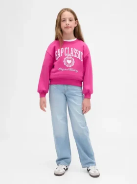 Raka jeans med låg midja för barn