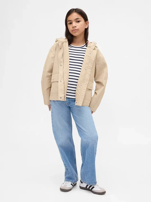 Raka jeans med låg midja för barn