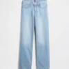 Raka jeans med låg midja för barn