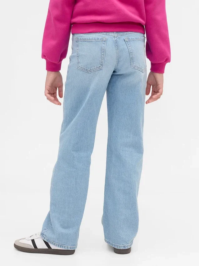Raka jeans med låg midja för barn
