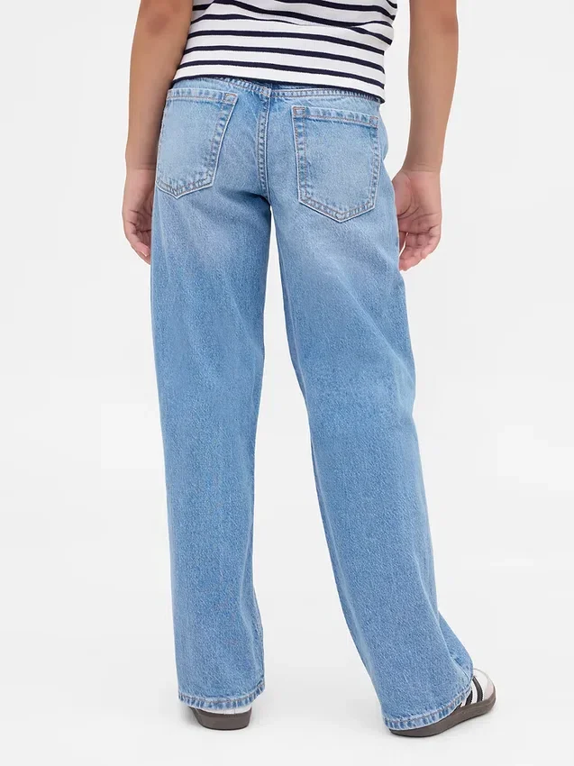 Raka jeans med låg midja för barn