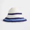 Randig stickad buckethat för Baby & Småbarn