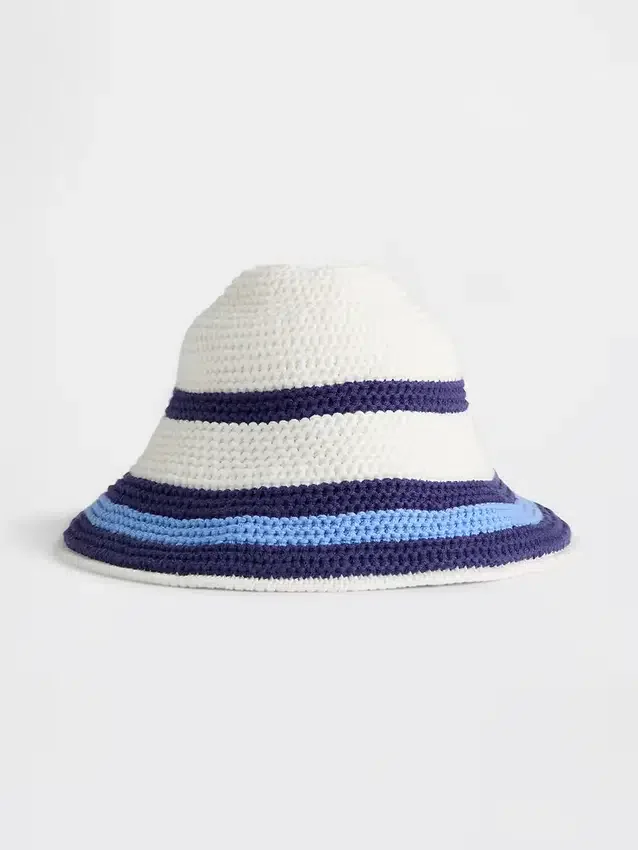 Randig stickad buckethat för Baby & Småbarn