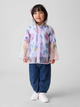 Regnjacka med fjärilsmotiv för Baby & Småbarn