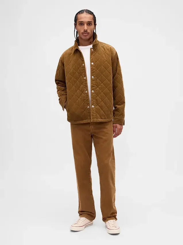 Relaxade raka byxor i corduroy