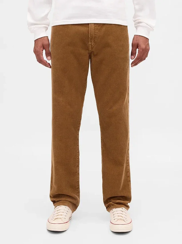 Relaxade raka byxor i corduroy