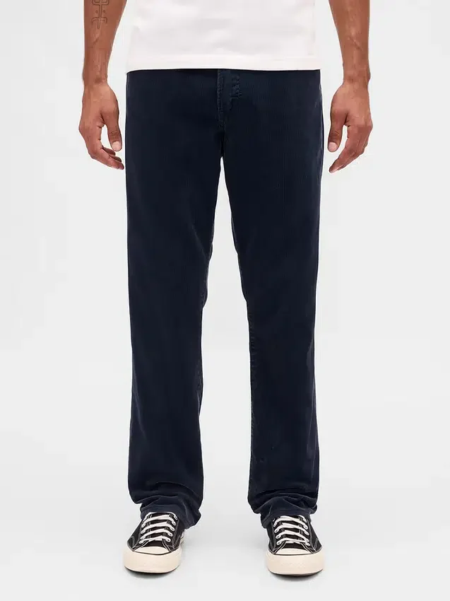 Relaxade raka byxor i corduroy