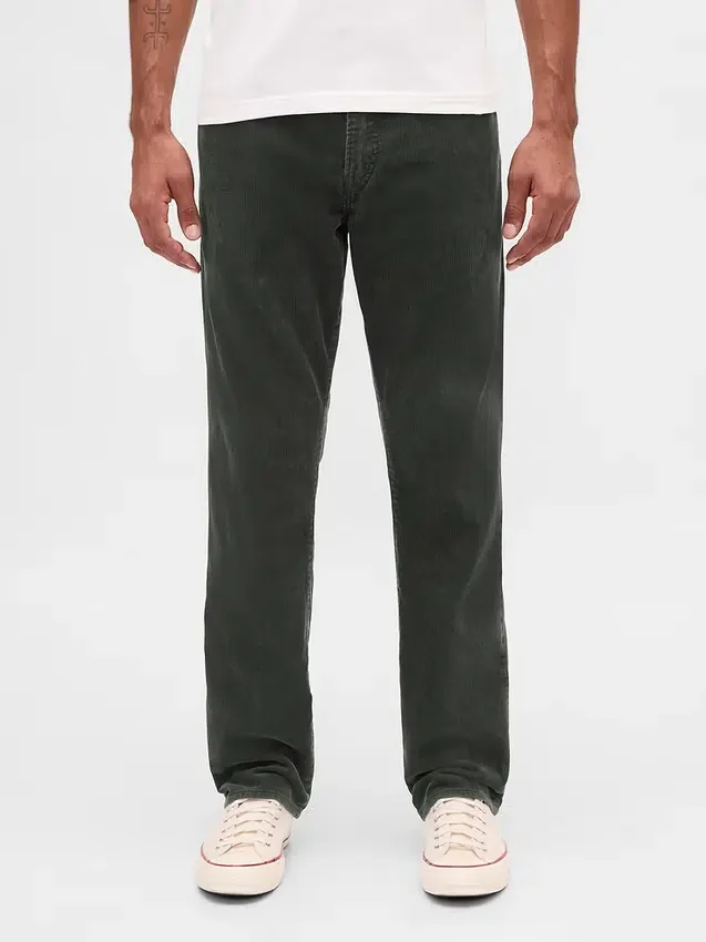 Relaxade raka byxor i corduroy