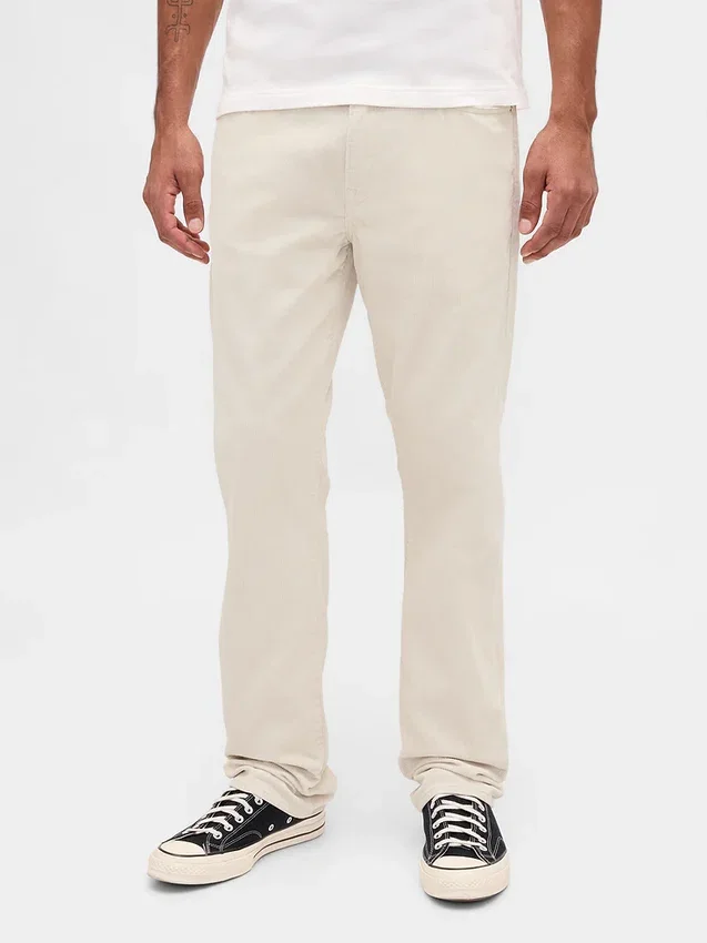 Relaxade raka byxor i corduroy