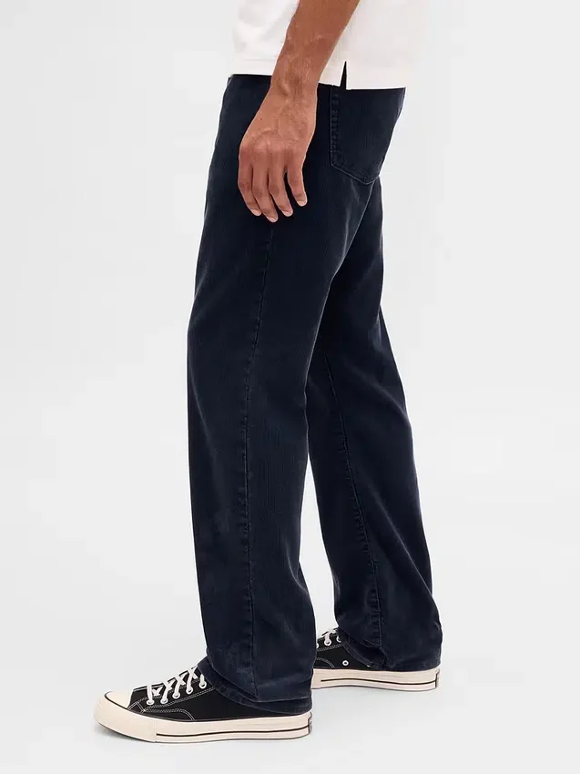 Relaxade raka byxor i corduroy