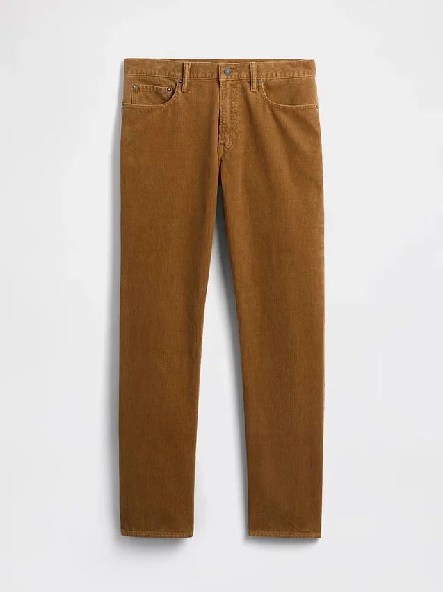 Relaxade raka byxor i corduroy