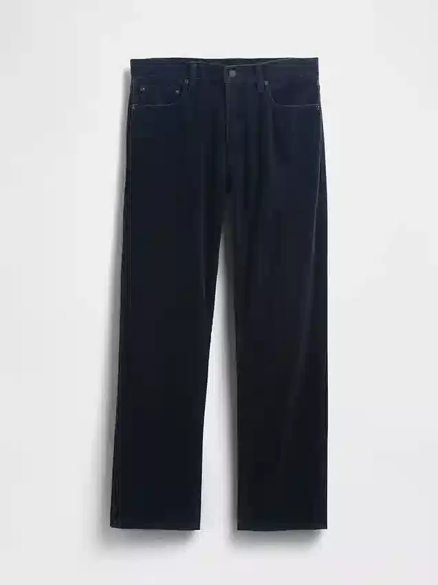 Relaxade raka byxor i corduroy