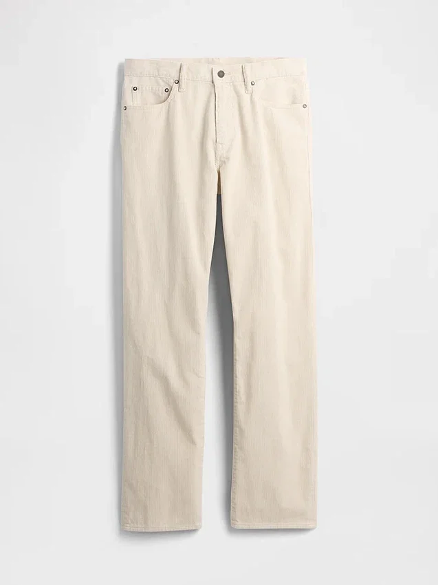 Relaxade raka byxor i corduroy