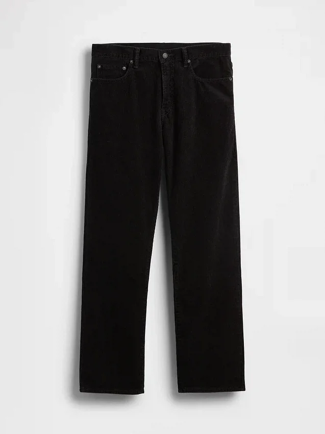 Relaxade raka byxor i corduroy