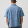 Resortskjorta i denim-dobby