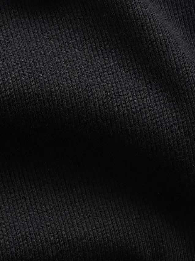 Ribbad T-shirt med rund hals