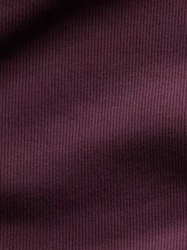 Ribbad T-shirt med rund hals
