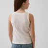 Ribbad tanktop med rund hals för barn