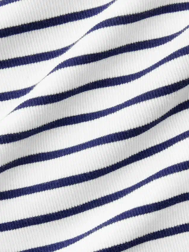 Ribbad tanktop med rund hals för barn