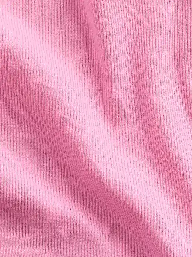 Ribbad tanktop med rund hals för barn